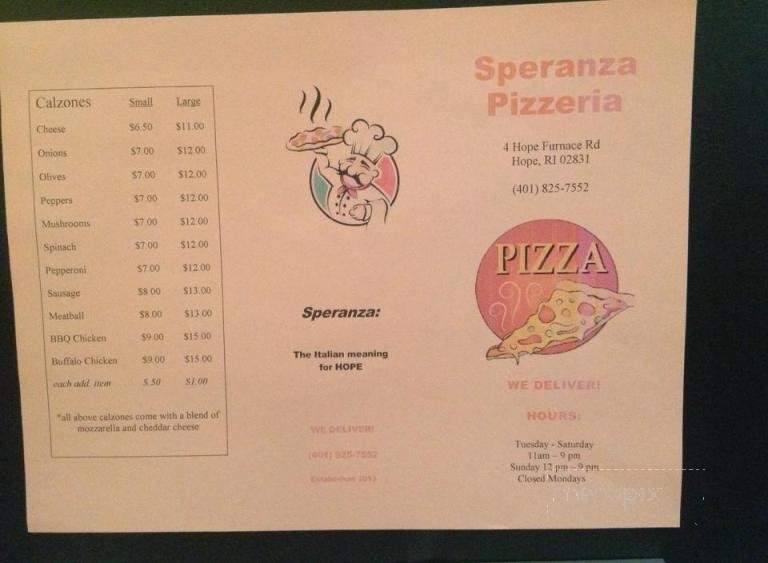 /251061360/Speranza-Pizzeria-Coventry-RI - Coventry, RI