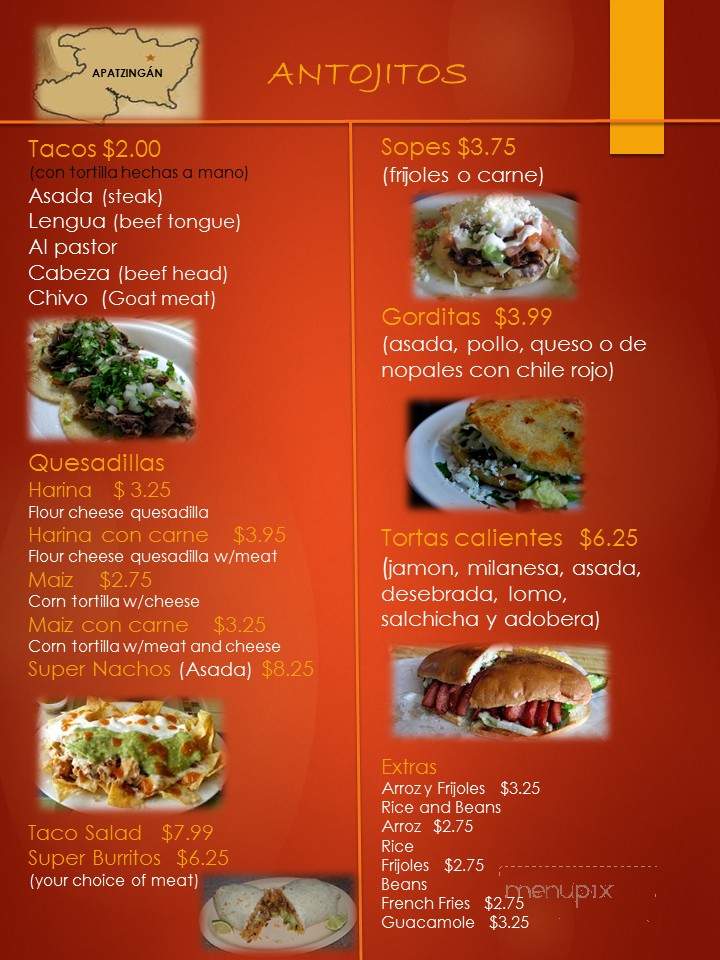 Renato's Mexican Restaurant - San Jose, CA menu_pic