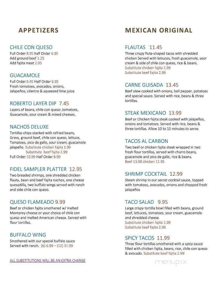 Las Rosa's Mexican Restaurant - Port Neches, TX menu_pic