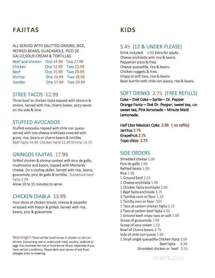 Las Rosa's Mexican Restaurant - Port Neches, TX menu_pic