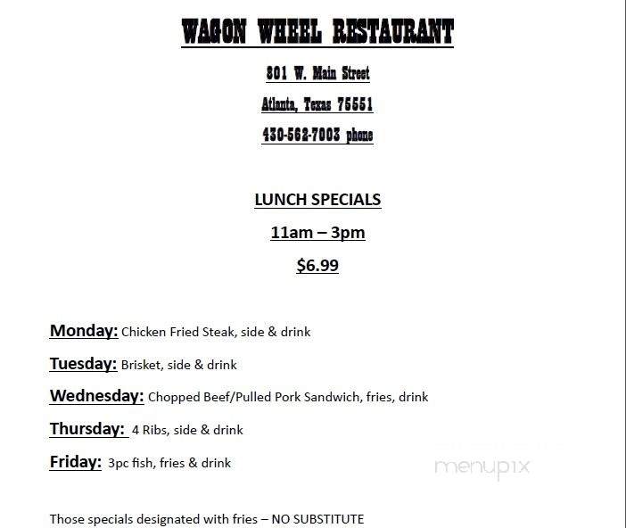 /250091742/Wagon-Wheel-Restaurant-Atlanta-TX - Atlanta, TX