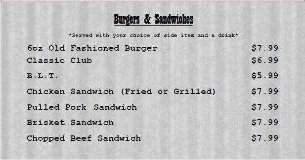 Wagon Wheel Restaurant - Atlanta, TX menu_pic
