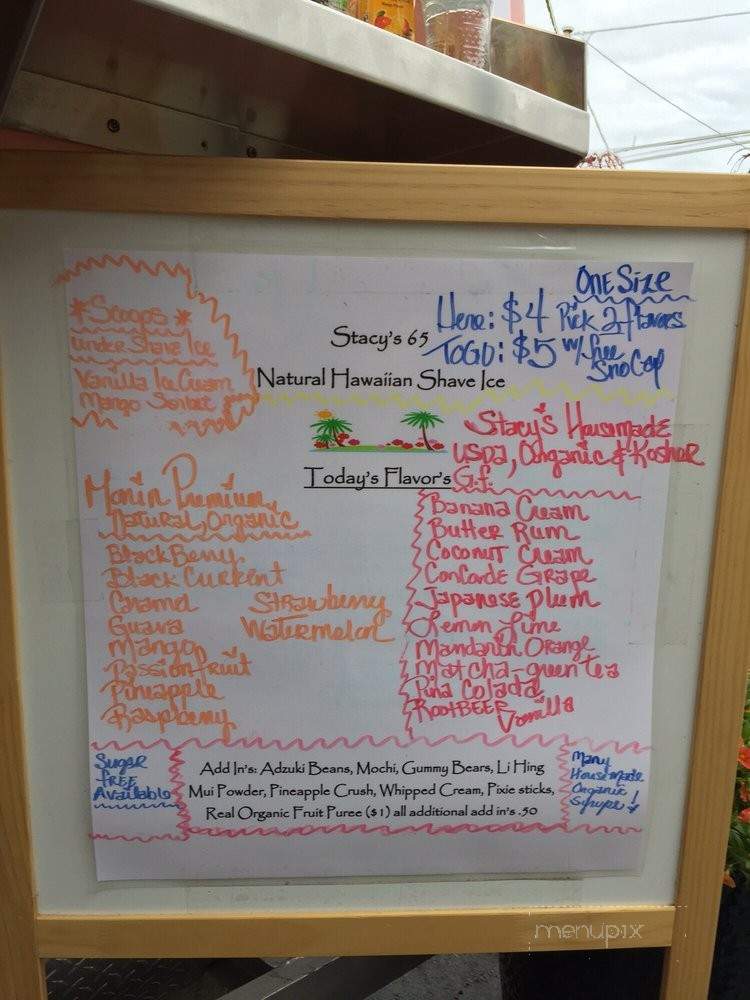 Stacy's 65 - Portland, OR menu_pic