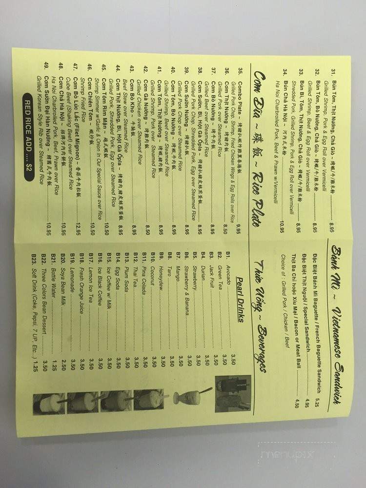 Cam Hong Restaurant - El Sobrante, CA menu_pic