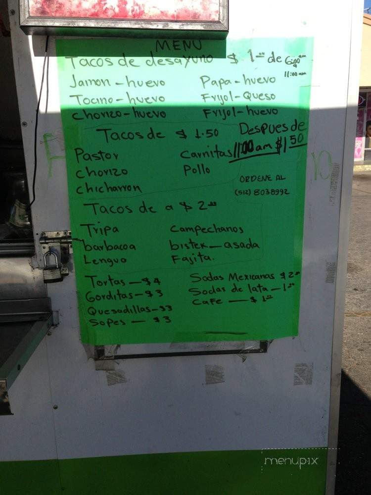 Taqueria Gardenia - Austin, TX menu_pic