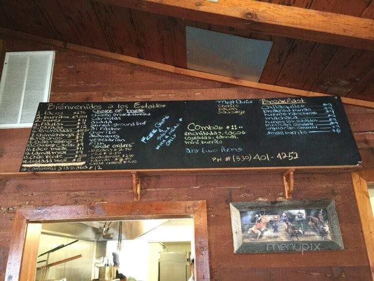 Los Establos - Cool, CA menu_pic