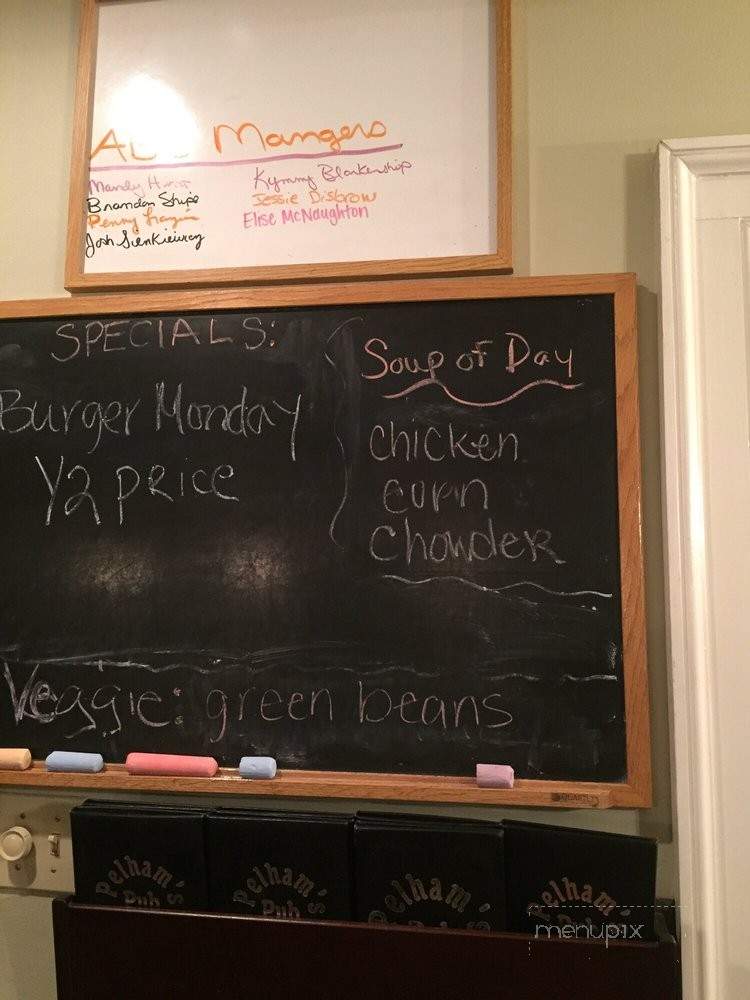 Pelham's Pub - Remington, VA menu_pic