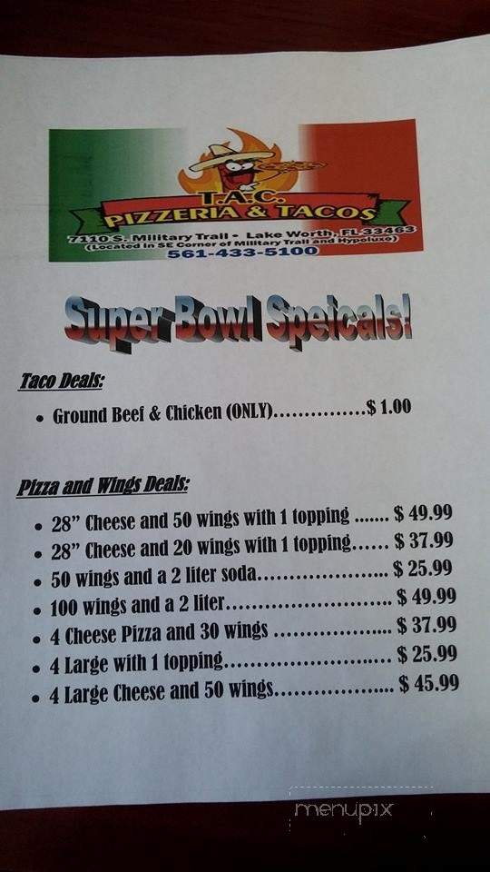 Tacos Al Carbon - Lake Worth, FL menu_pic