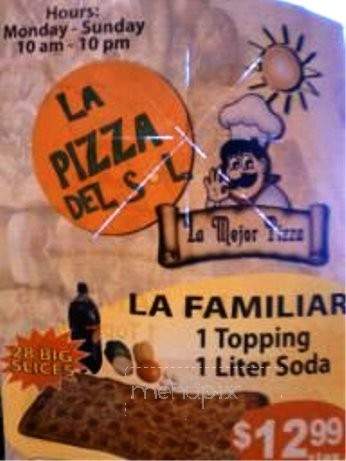 La Pizza Del Sol - Bell Gardens, CA menu_pic