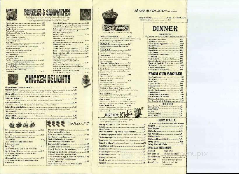 The Bendix Cafe - South Bend, IN menu_pic