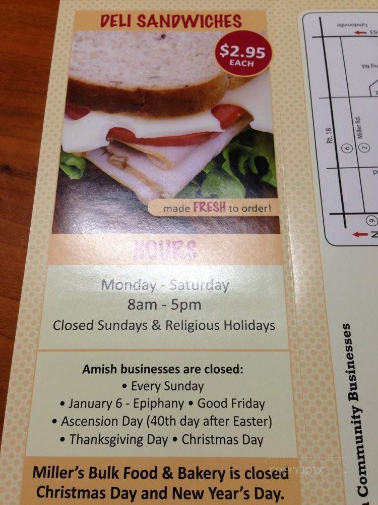Millers Bulk Food Bakery - Medina, NY menu_pic