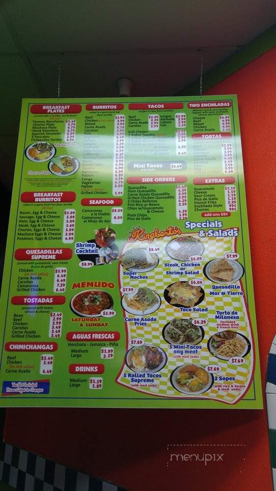 Kingbertos Mexican Food - Phoenix, AZ menu_pic