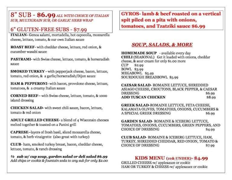 Log Cabin Deli & Cheese - Mauston, WI menu_pic
