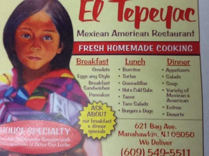 El Tepeyac - Stafford Township, NJ menu_pic