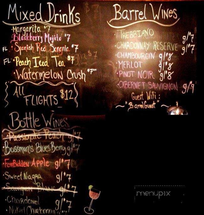 The Barrel Wine Bar - Phoenixville, PA menu_pic
