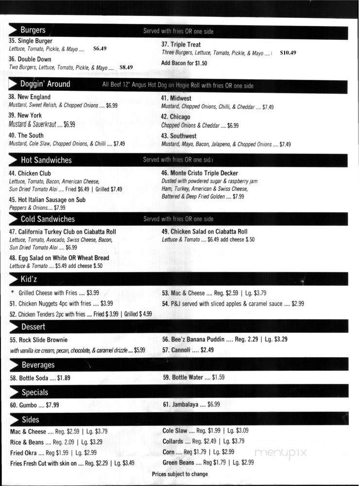 Bee'z Eats - Newnan, GA menu_pic