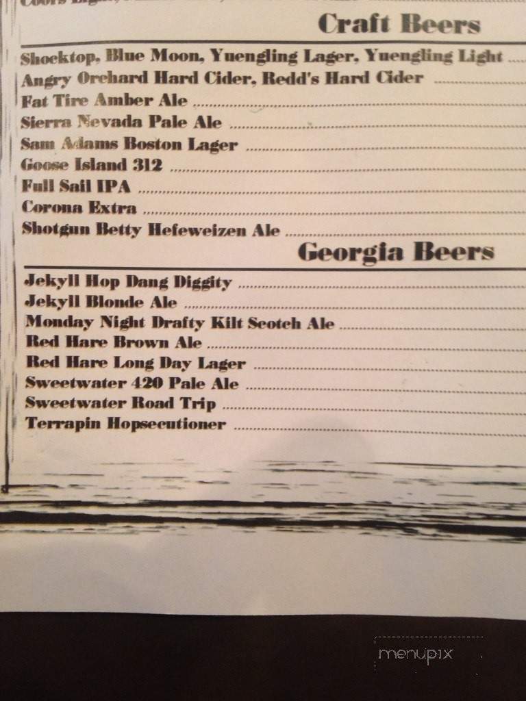 Cider Ridge - Ellijay, GA menu_pic