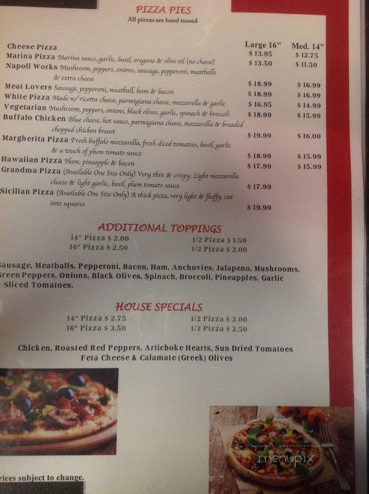 Taste Of Napoli - Blairsville, GA menu_pic