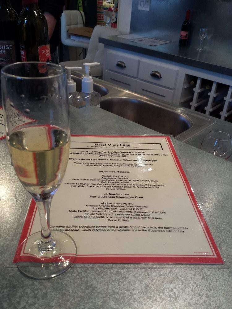 Sweet Wine Shop - Healdsburg, CA menu_pic