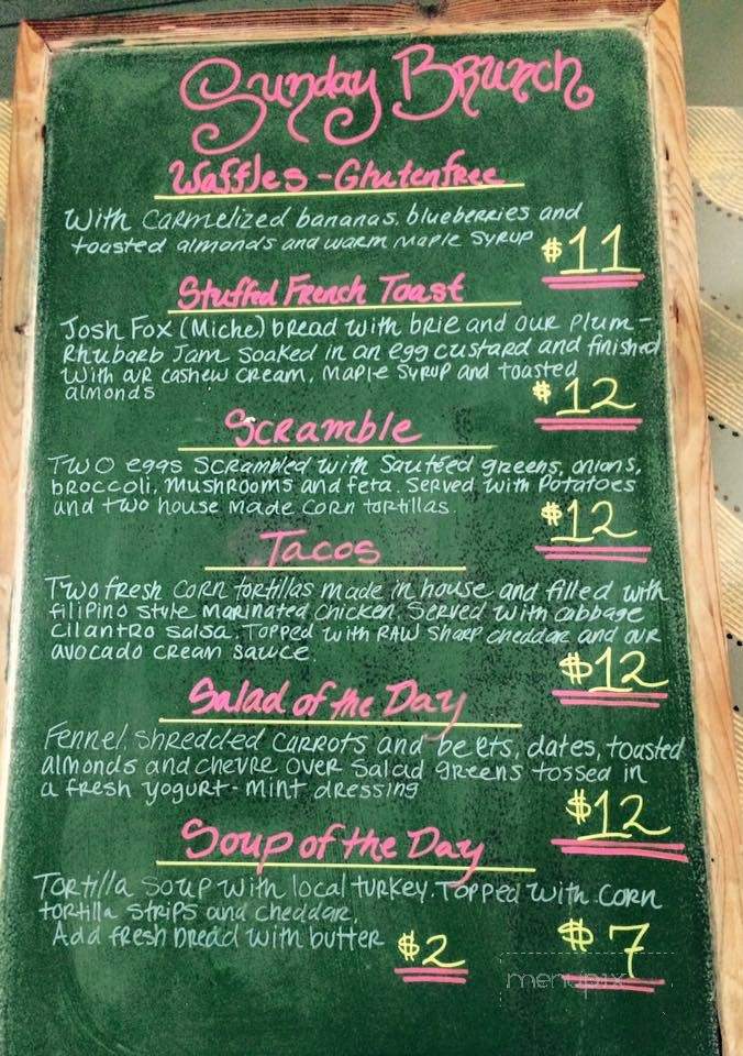 Cafe Phoenix - Arcata, CA menu_pic