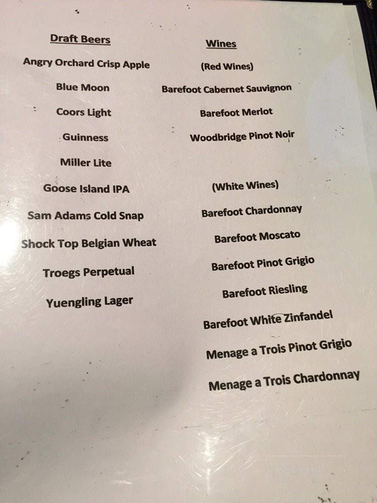 KoKoMo's Sports Bar and Grill - Lewisberry, PA menu_pic