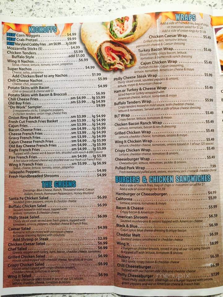Just Wing It - Annville, PA menu_pic