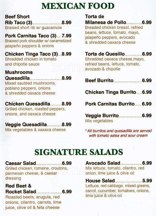 Spot Gourmet Cafe & Food - Long Island City, NY menu_pic
