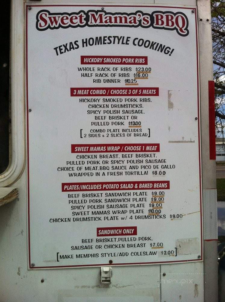 Sweet Mama's BBQ - Denver, CO menu_pic