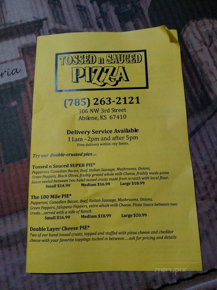 Tossed n Sauced Pizza - Abilene, KS menu_pic