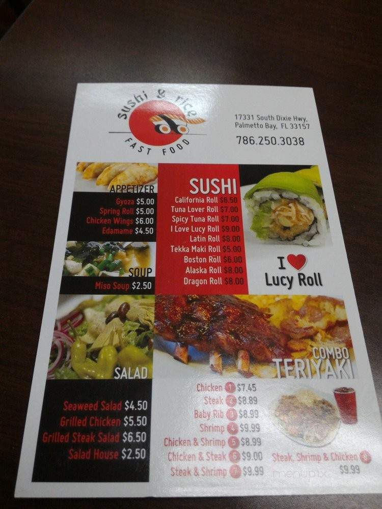 Sushi & Rice - Palmetto Bay, FL menu_pic