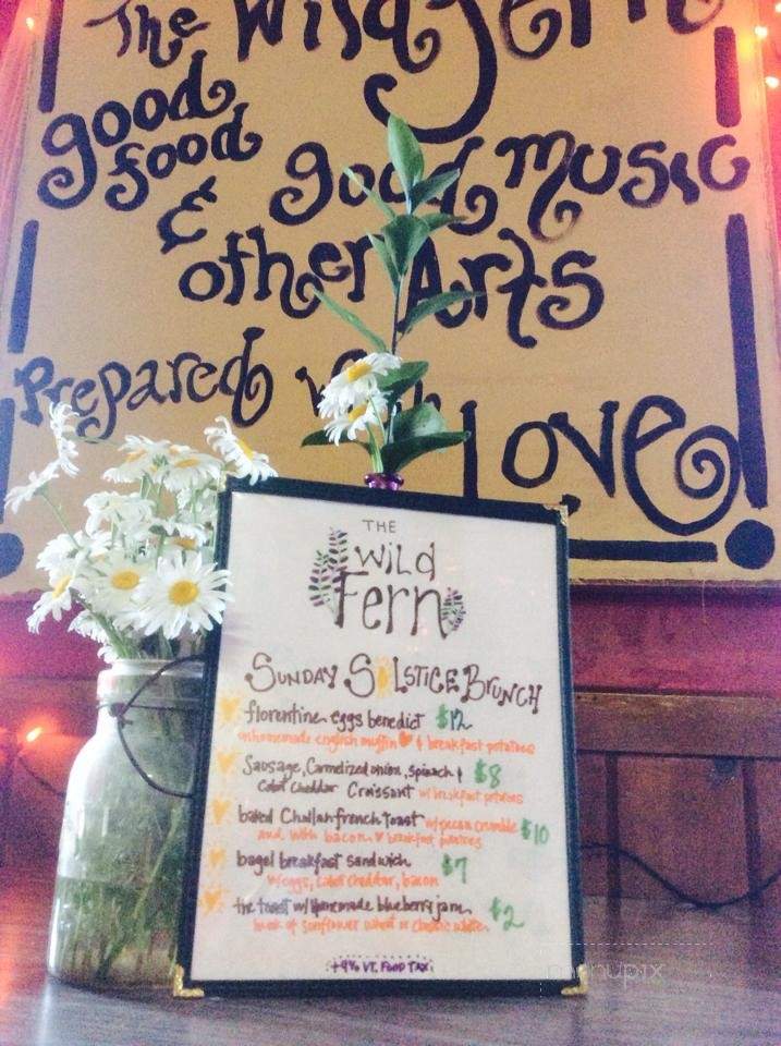 Wild Fern - Stockbridge, VT menu_pic