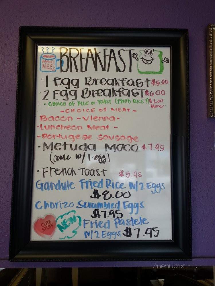 Aunty Nee's Kitchen - Honolulu, HI menu_pic
