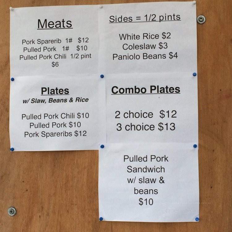 Pulehu Pit BBQ - Kailua-Kona, HI menu_pic