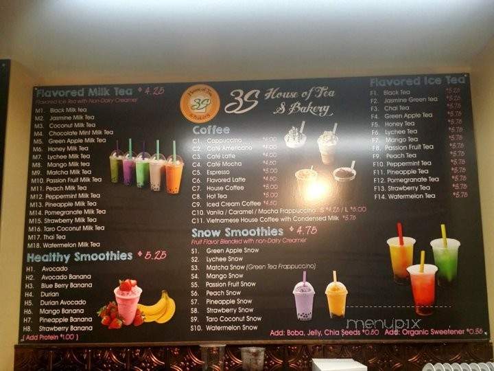3s House of Tea and Bakery - Kemah, TX menu_pic