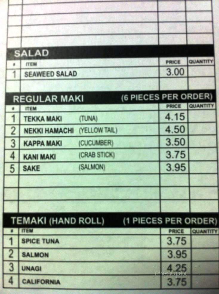 Sanno Japanese Express - Summerville, SC menu_pic