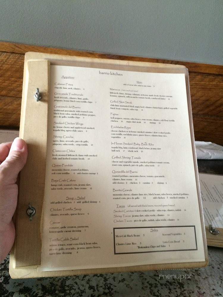 Barrio Kitchen - Kauneonga Lake, NY menu_pic