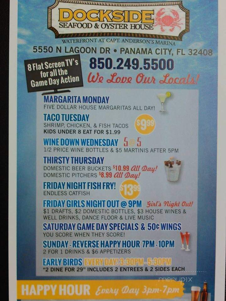 Dockside Seafood & Oyster House - Panama City, FL menu_pic