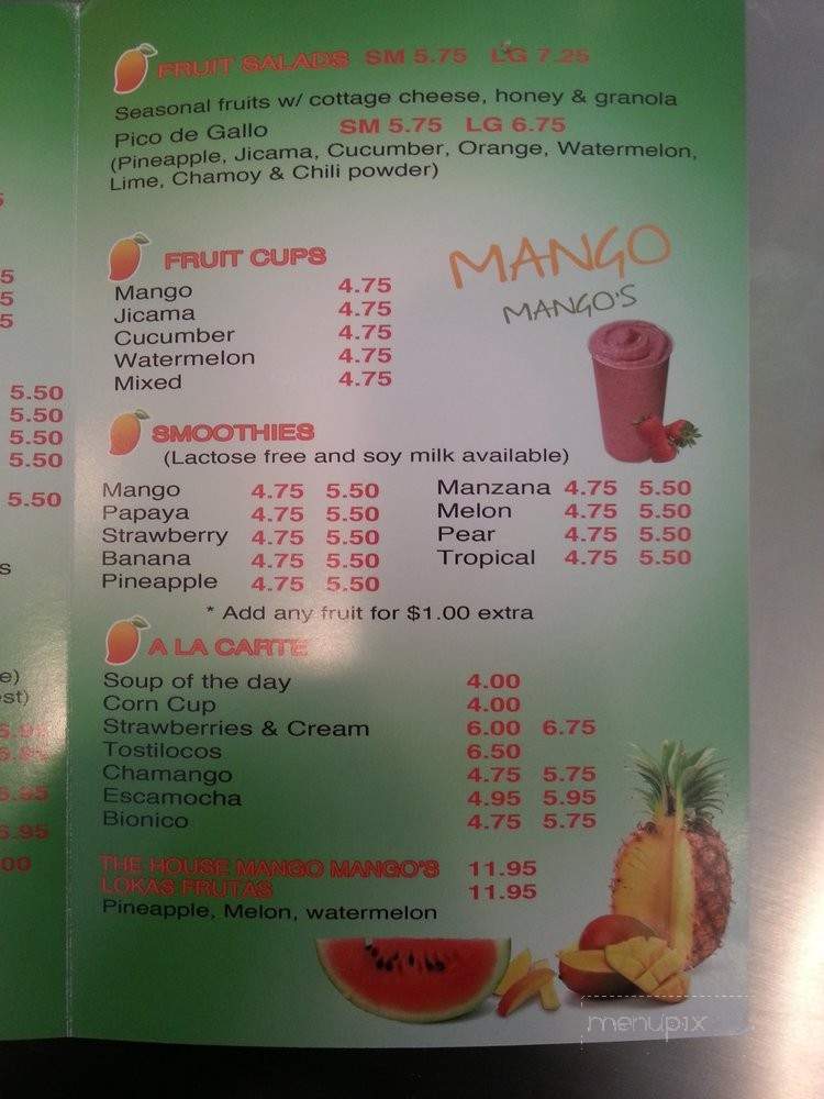 Mango Mangos Sandwich & Fruit Bar - San Diego, CA menu_pic