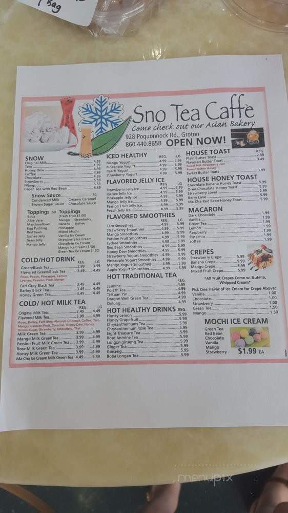 SnoTea Caffe - Groton, CT menu_pic