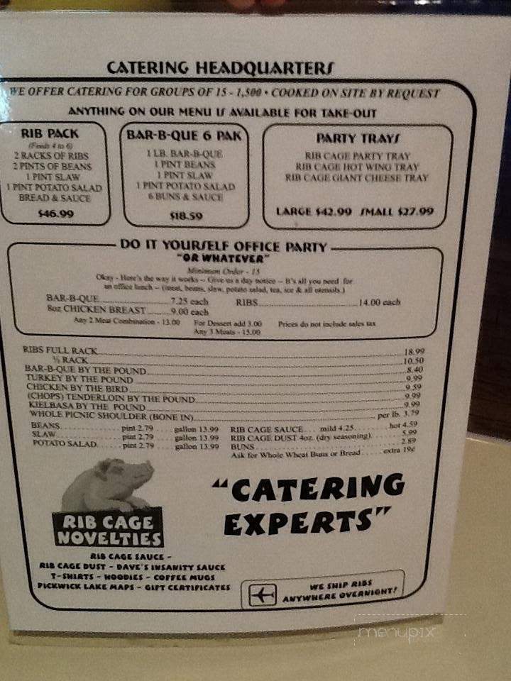 Rib Cage - Counce, TN menu_pic