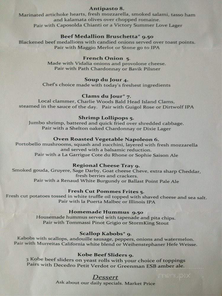 Flights - Southport, NC menu_pic