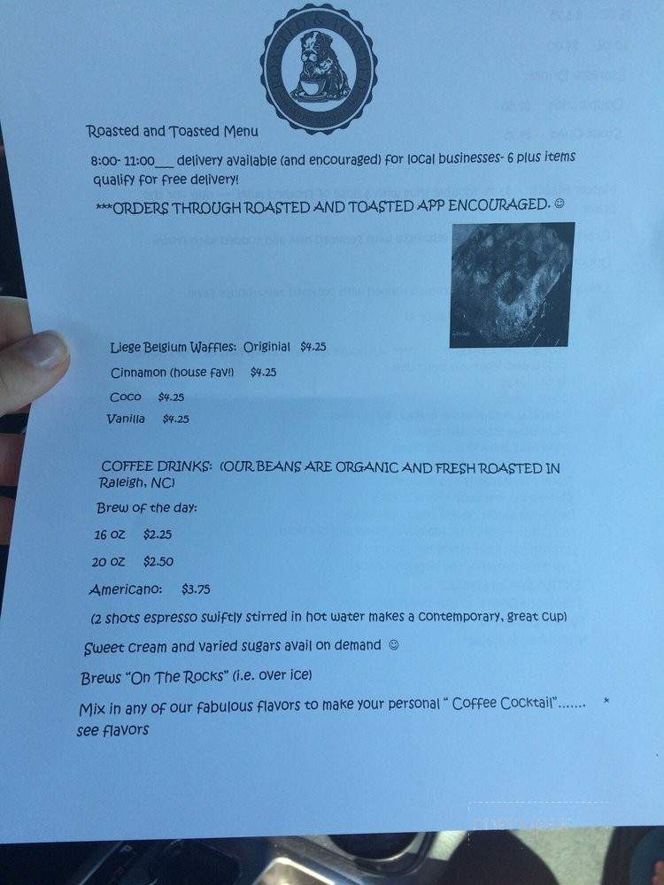 Roasted and Toasted - Sanford, NC menu_pic