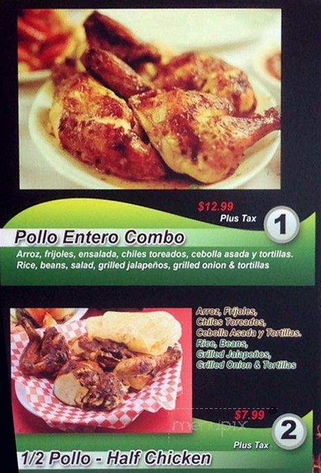 El Pollito Loco - Dallas, TX menu_pic