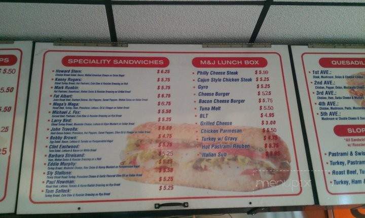M & J Hot Bagel & Deli - North Bergen, NJ menu_pic
