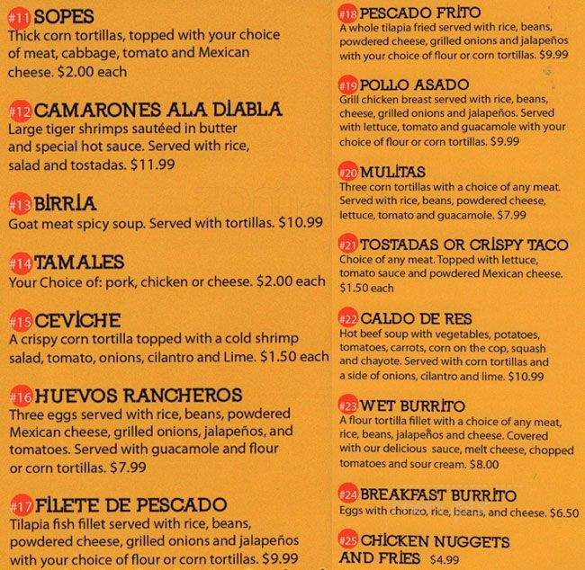 Taqueria El Taco Maestro - Kent, WA menu_pic