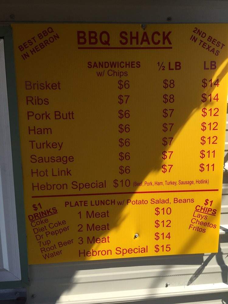 401k BBQ Shack - Carrollton, TX menu_pic