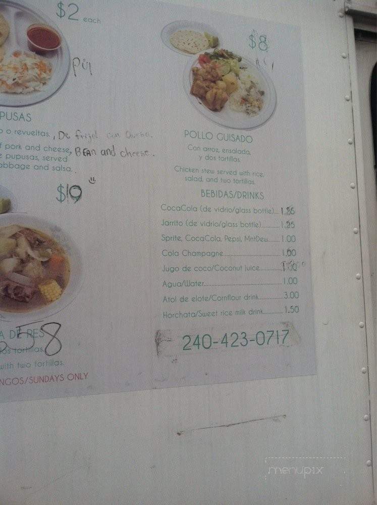 Pupuseria Diana - Arlington, VA menu_pic