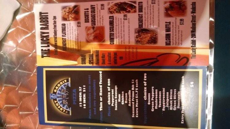 The Lucky Rabbit - Waukesha, WI menu_pic