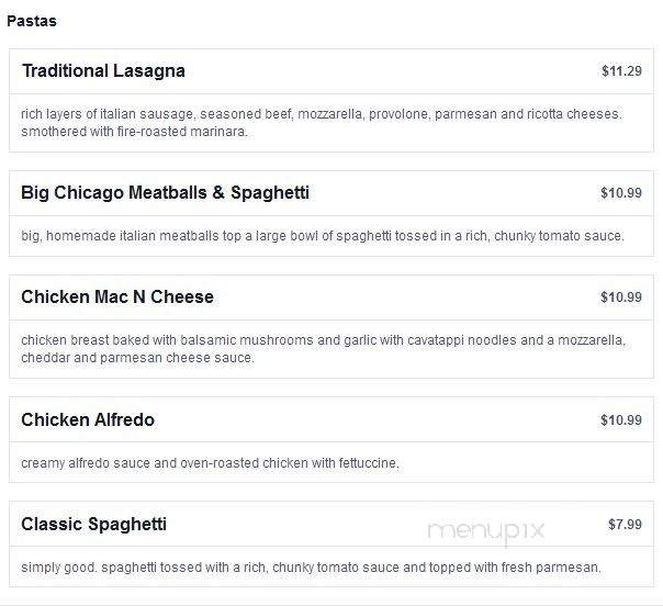 Old Chicago Restaurant - Peoria, IL menu_pic