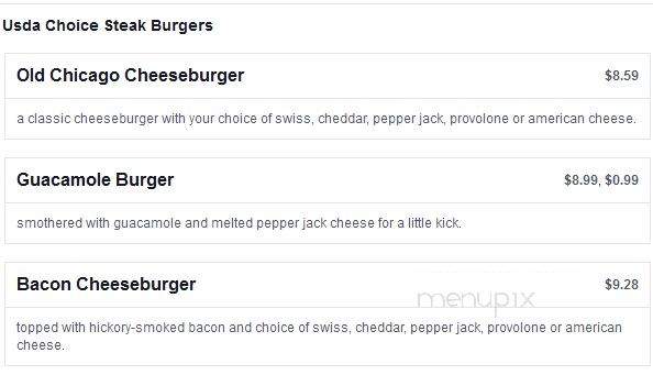 Old Chicago Restaurant - Peoria, IL menu_pic
